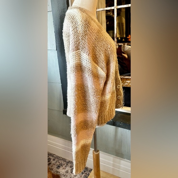 Free People Dreamland Cardigan Chunky Knit Striped Sweater – Size XS - Picture 5 of 8
